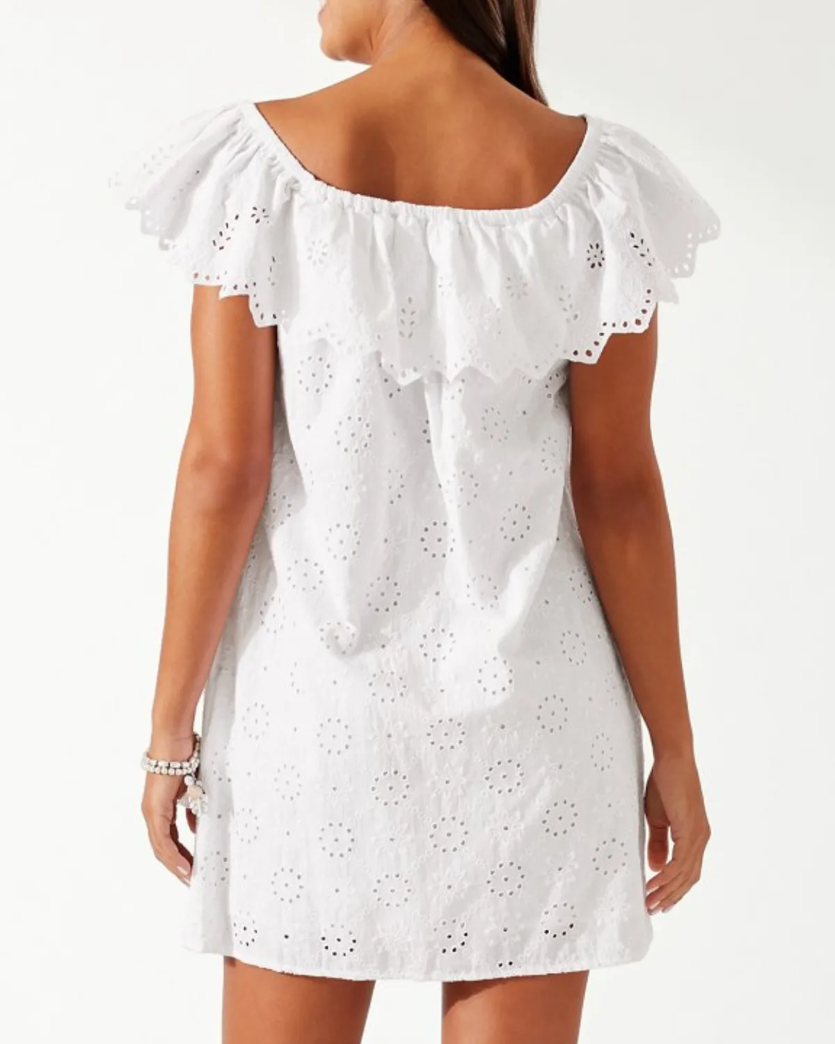 2024 Tommy Bahama Harbor Eyelet Off Shoulder Dress - Ss500314