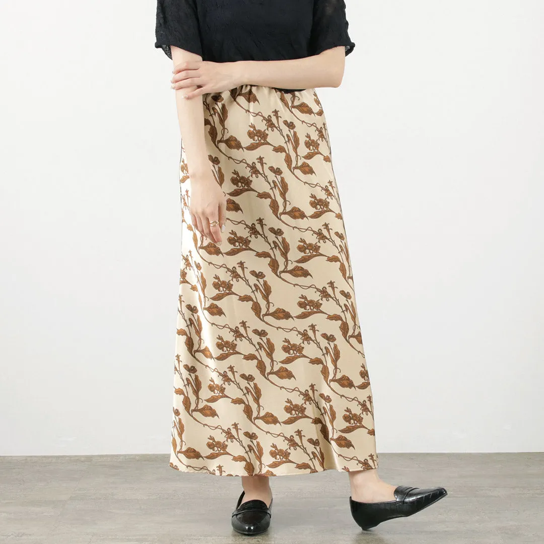 【50％OFF】CHIGNON（シニヨン） Vintage柄バイアスマーメイドスカート / レディース ロング丈 ウエストゴム 総ゴム bias mermaid Skirt vintage Print【セール】