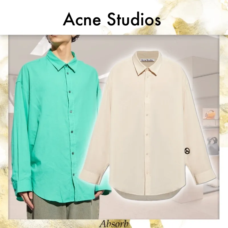 Acne Studios  |Street Style Long Sleeves Plain Cotton Designers Shirts