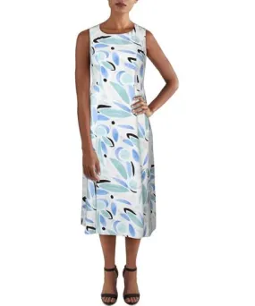 Alfani Womens Printed Midi Fit & Flare Dress