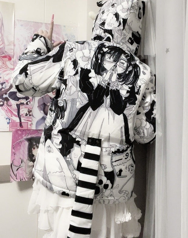 Anime puff jacket coat