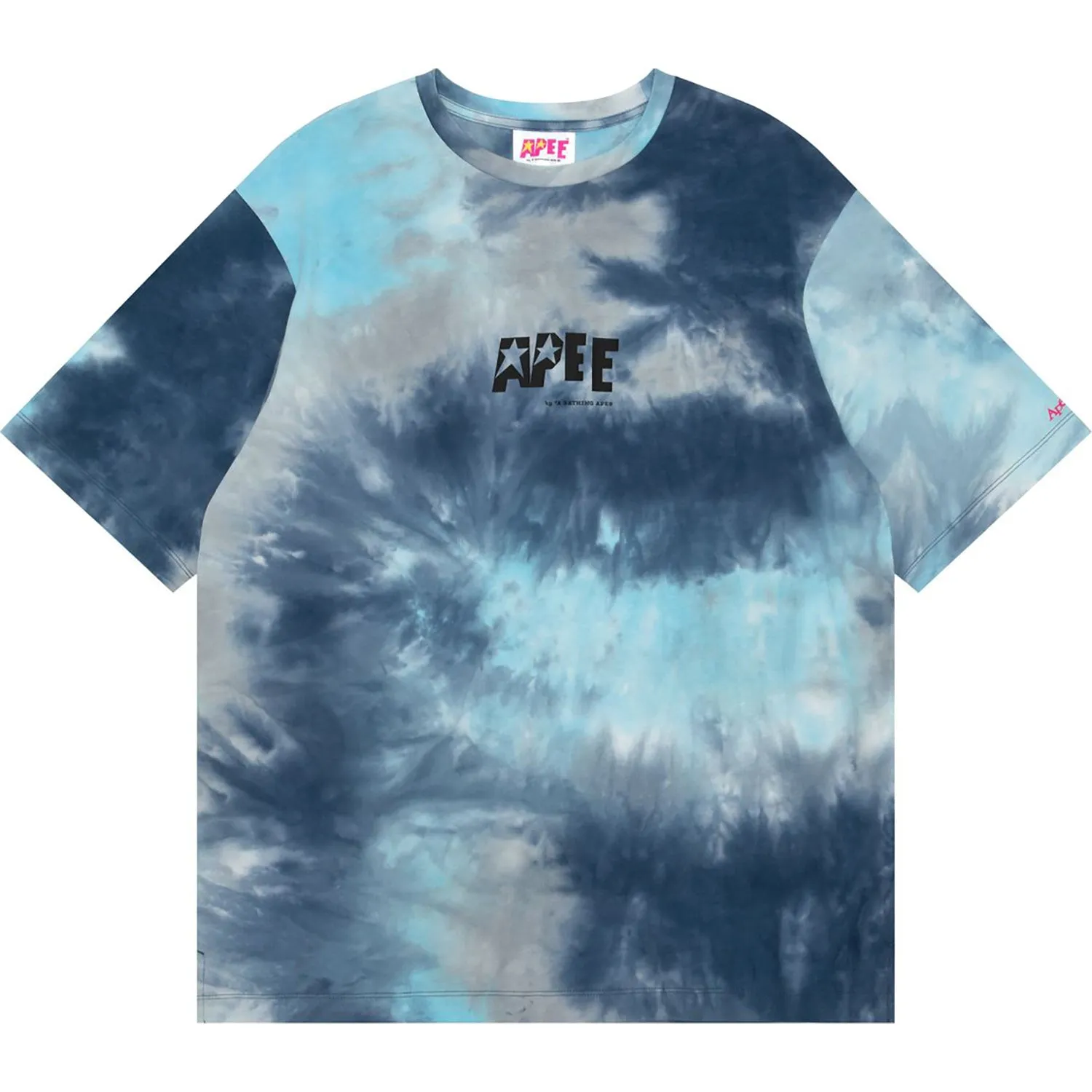 APEE TIE DYE GRAPHIC SLIT TUNIC TEE LADIES