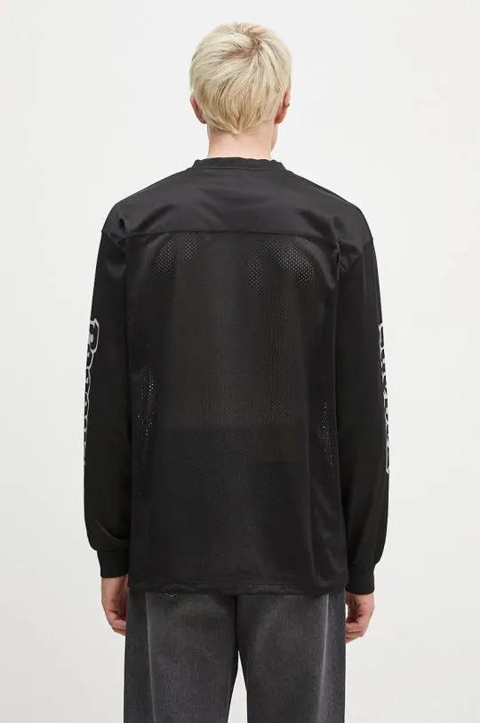 Aries longsleeve shirt Cult Leader Airtex Longsleeve Tee men’s black color with a print AR4002002