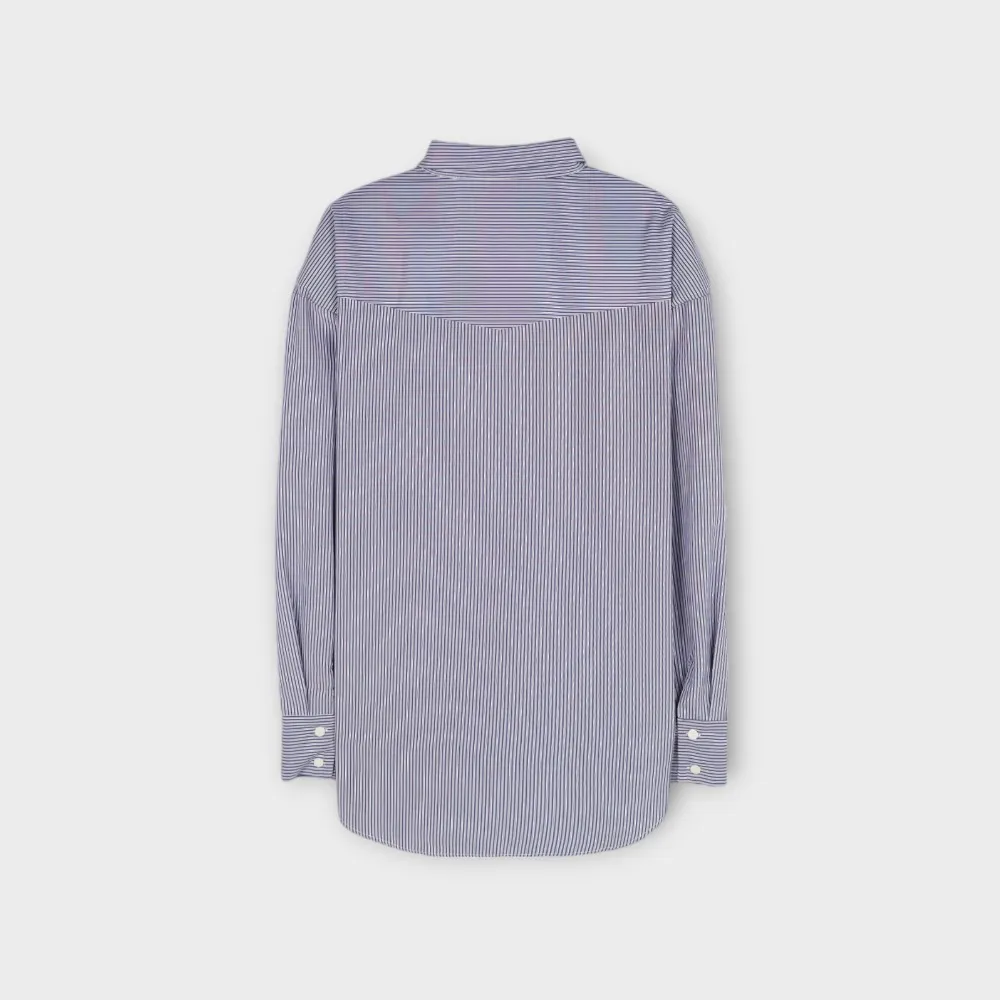 ASCLO  |Stripes Unisex Street Style Long Sleeves Oversized Shirts