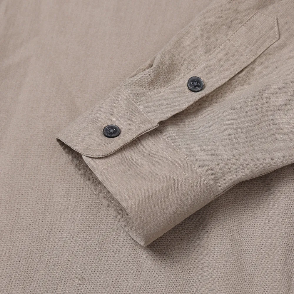 ASCLO  |Unisex Linen Street Style Long Sleeves Plain Cotton