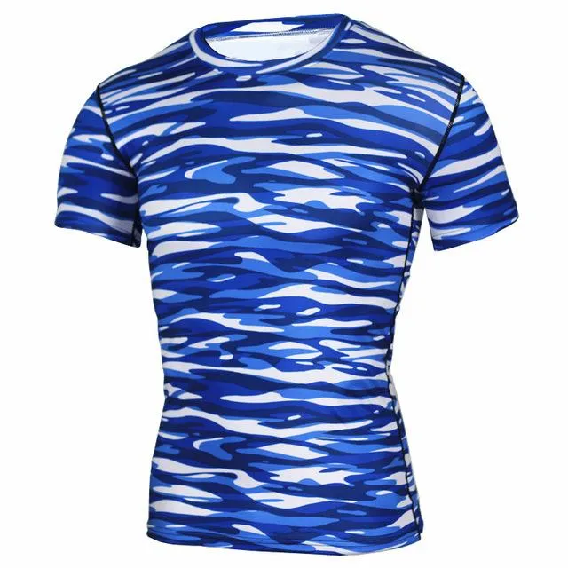 Base Layer Camouflage Crossfit Fitness Quick Dry Tight T-Shirts Tops & Tees