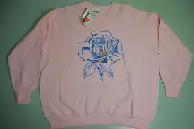 Bassett-Walker Foil Metallic Flower Print Vintage Deadstock 80's Sweatshirt