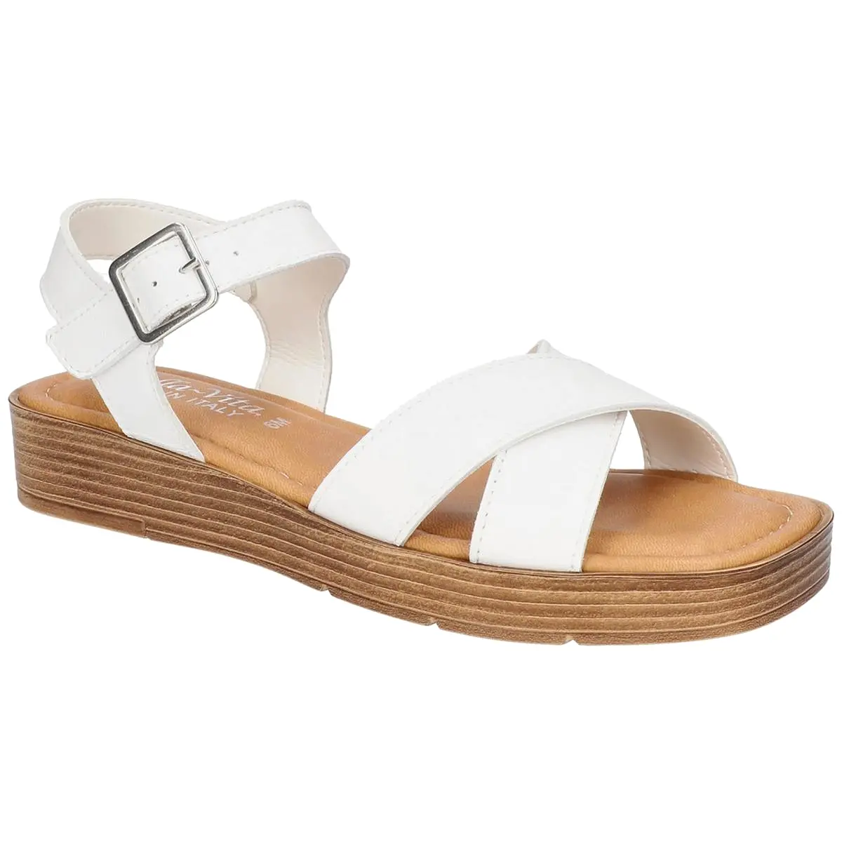 Bella Vita Womens Car-Italy Leather Dressy Wedge Sandals