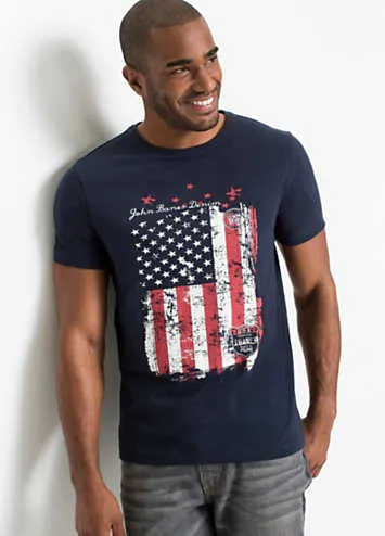 bonprix Vintage Look America Flag Print T-Shirt | Grattan