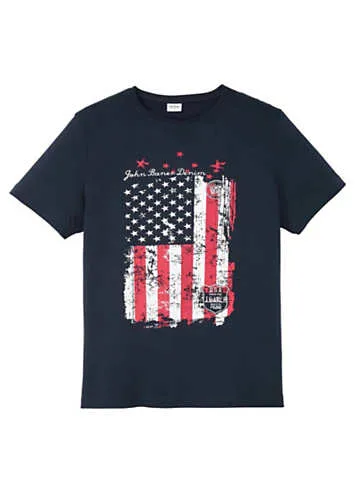 bonprix Vintage Look America Flag Print T-Shirt | Grattan