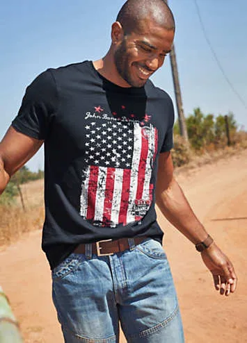 bonprix Vintage Look America Flag Print T-Shirt | Grattan