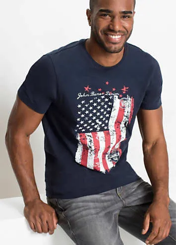 bonprix Vintage Look America Flag Print T-Shirt | Grattan