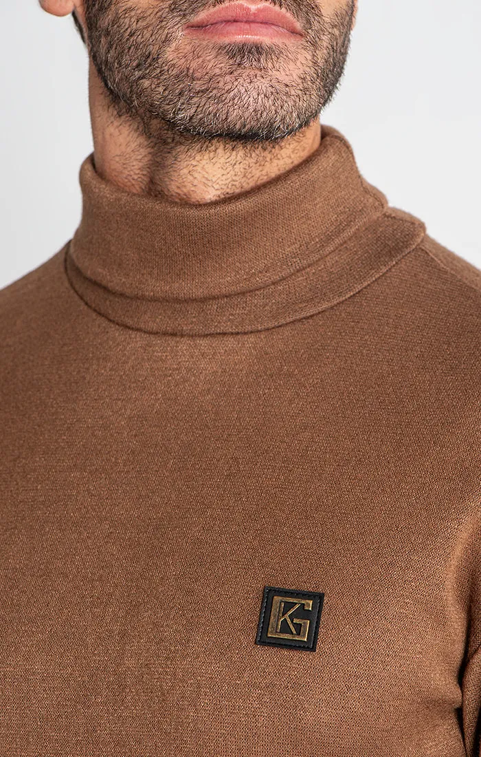 Brown Smooth Turtleneck