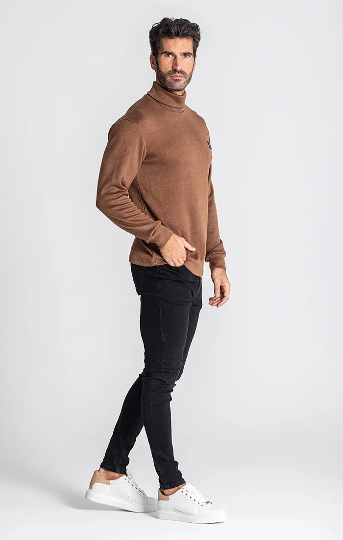 Brown Smooth Turtleneck