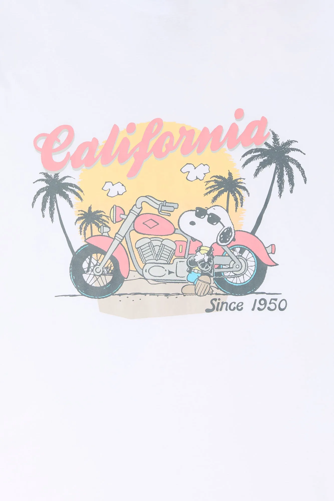 California Snoopy Graphic Boyfriend T-Shirt