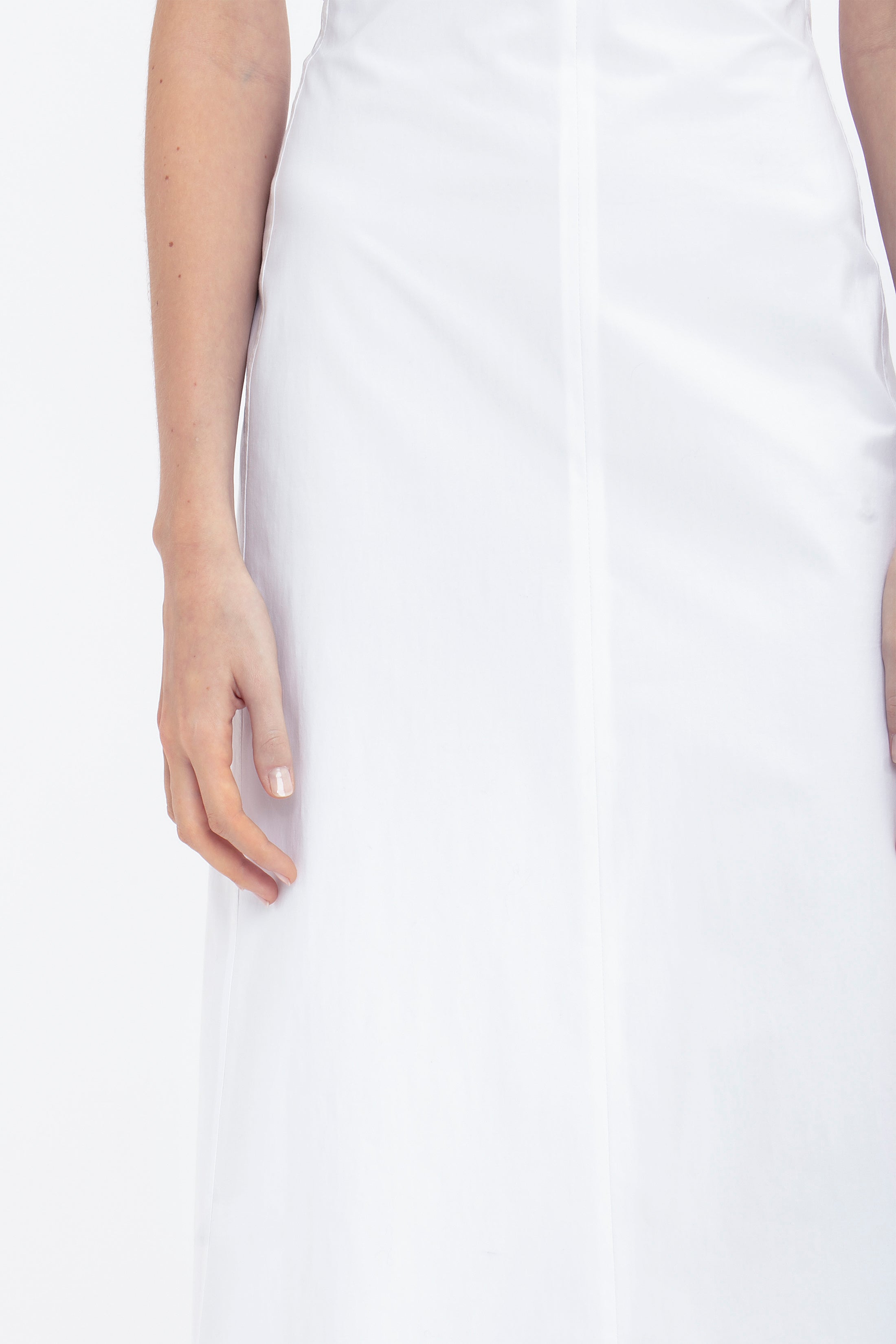 Cami Fit And Flare Midi In White