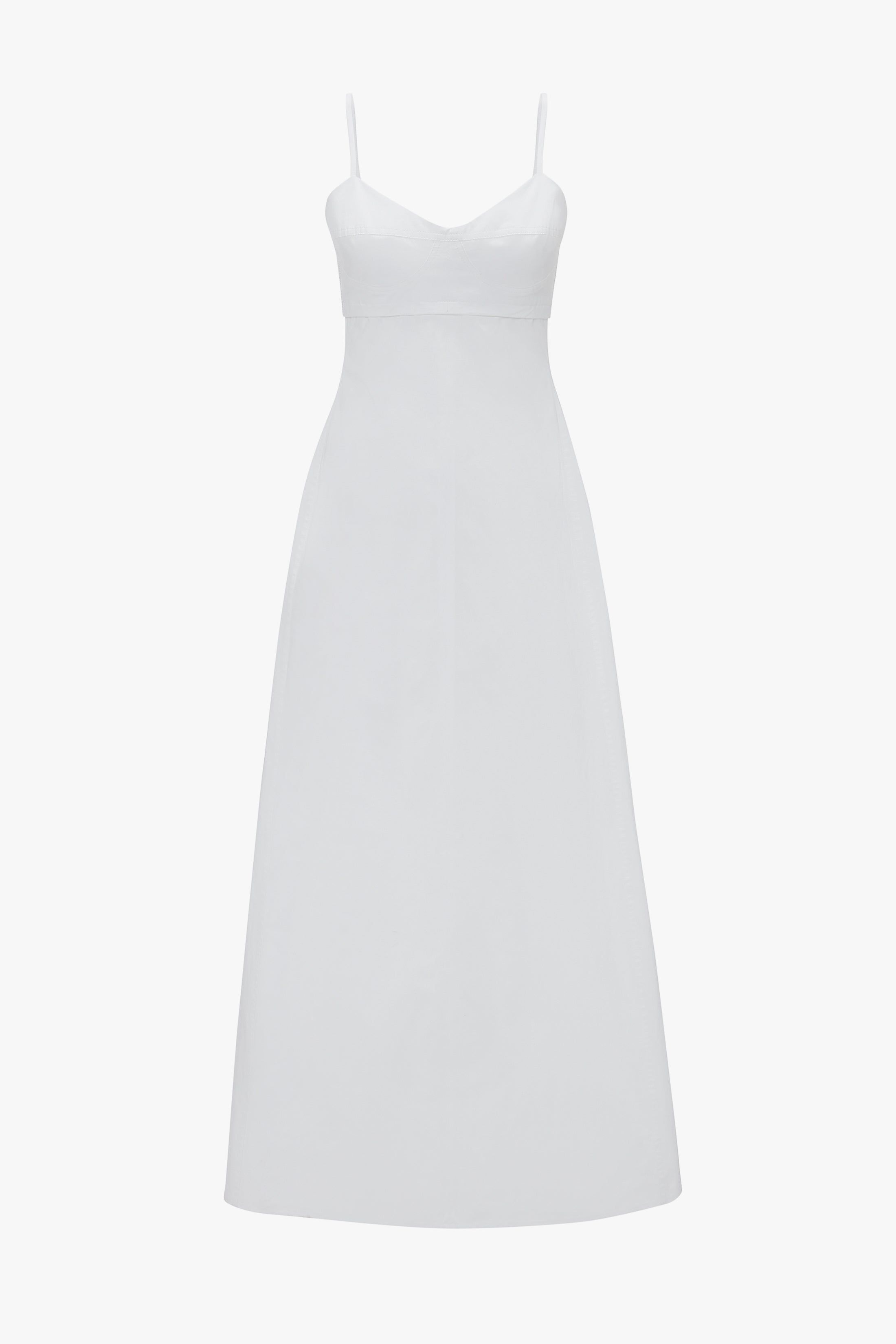 Cami Fit And Flare Midi In White