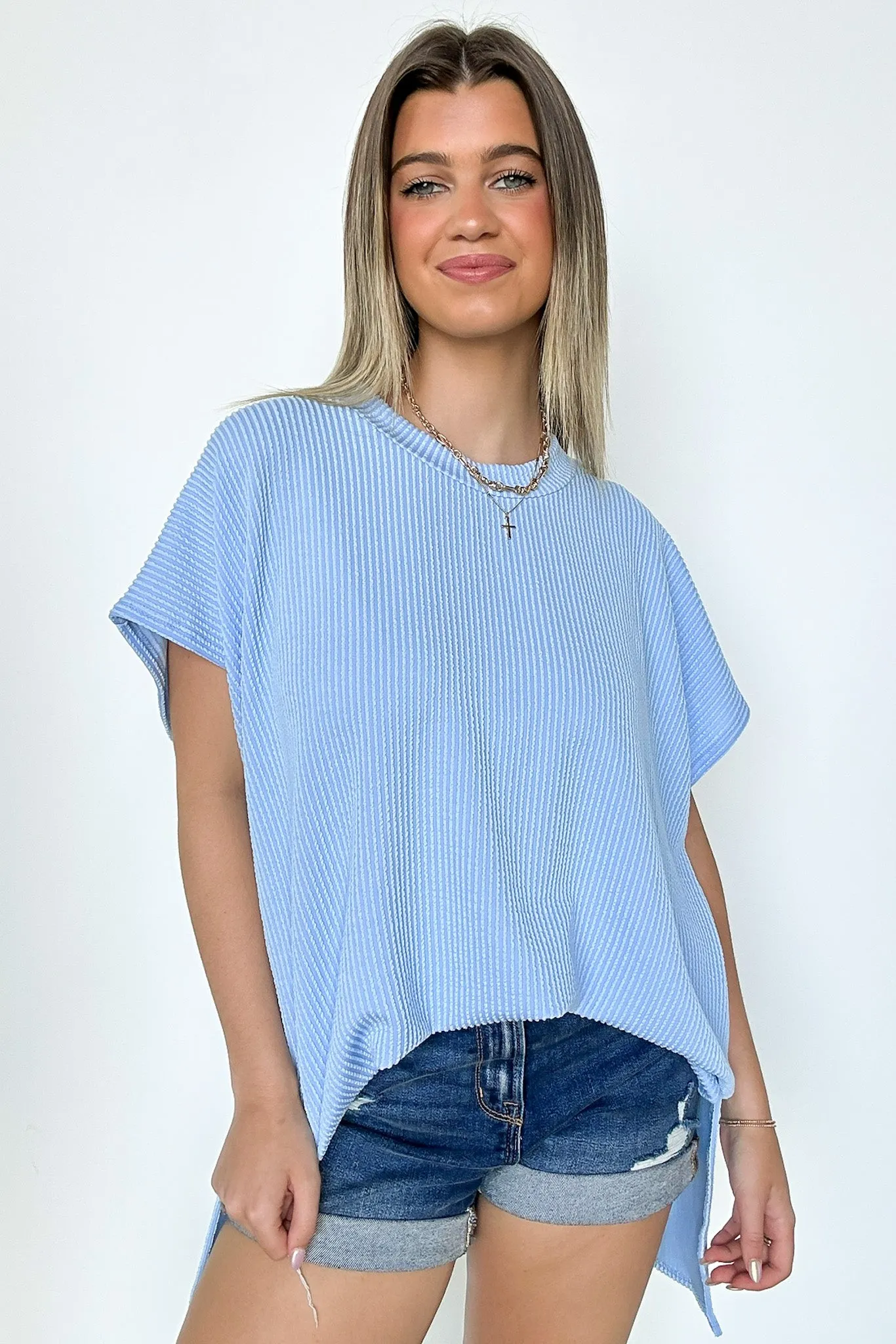 Casual Favorite Short Sleeve Side Slit Tunic Top - BACK IN STOCK