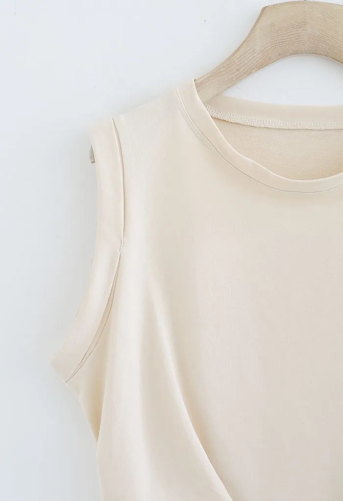 Chicwish  |Short Casual Style Sleeveless Plain Cotton Party Style