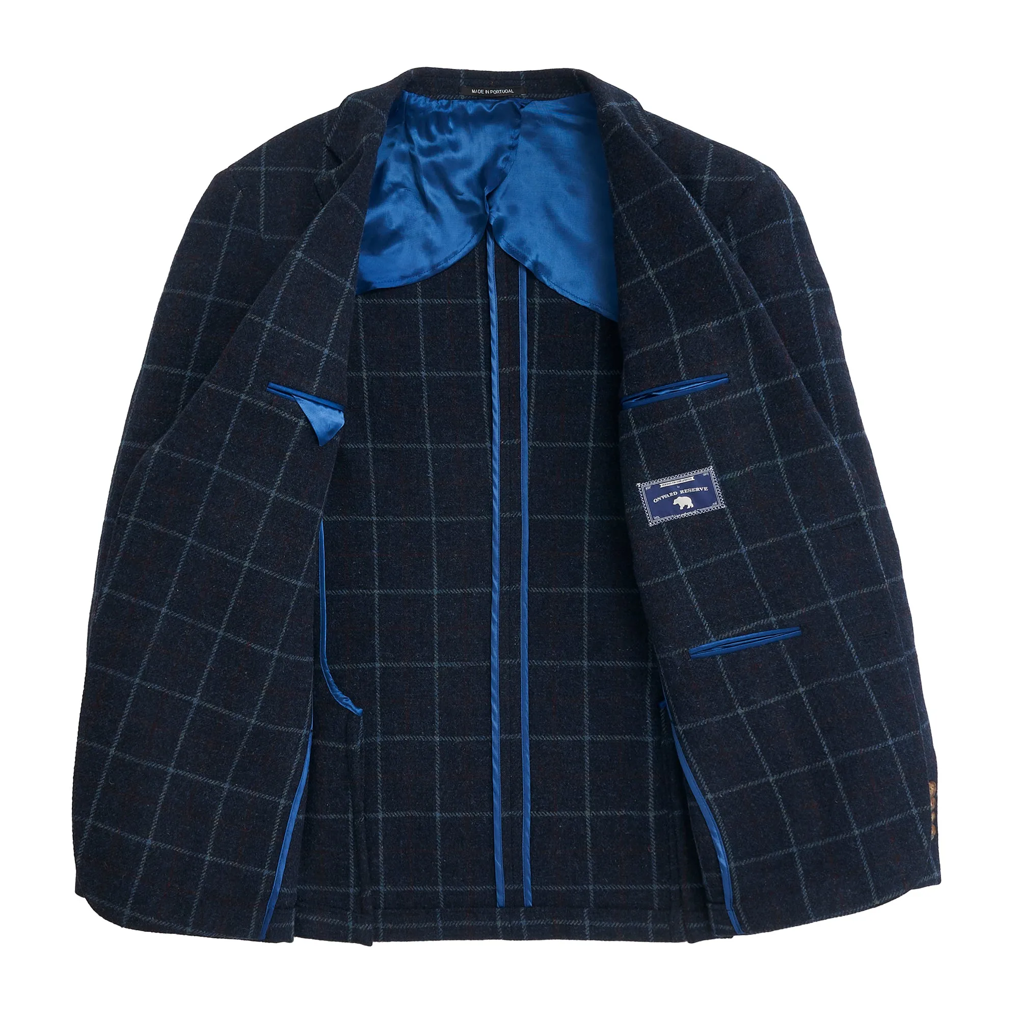 Classic Navy Windowpane Shetland Sport Coat