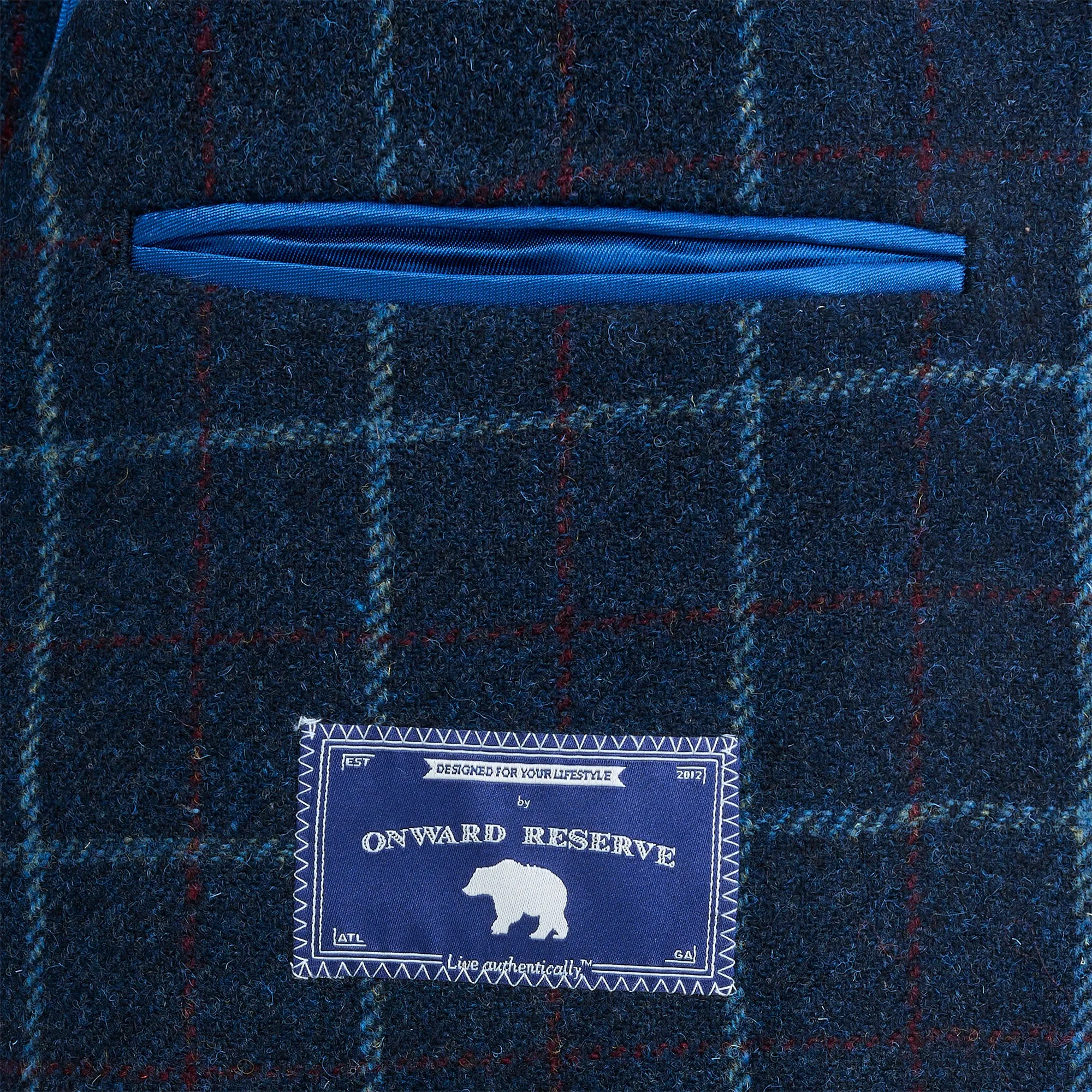 Classic Navy Windowpane Shetland Sport Coat