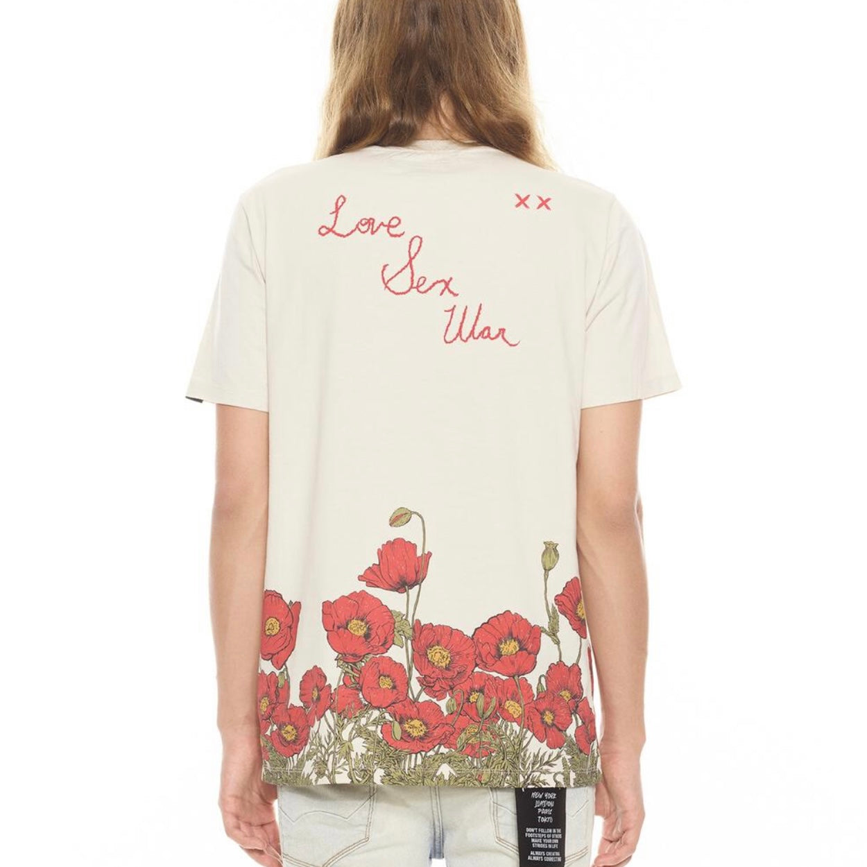 Cult Poppy Short Sleeve Tee (Cream)