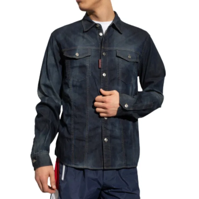 D SQUARED2  |Denim Street Style Long Sleeves Cotton Luxury Shirts