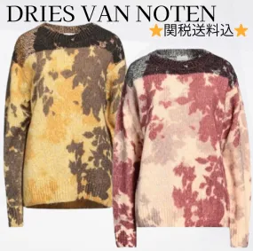 Dries Van Noten  |Crew Neck Wool Long Sleeves Plain Elegant Style