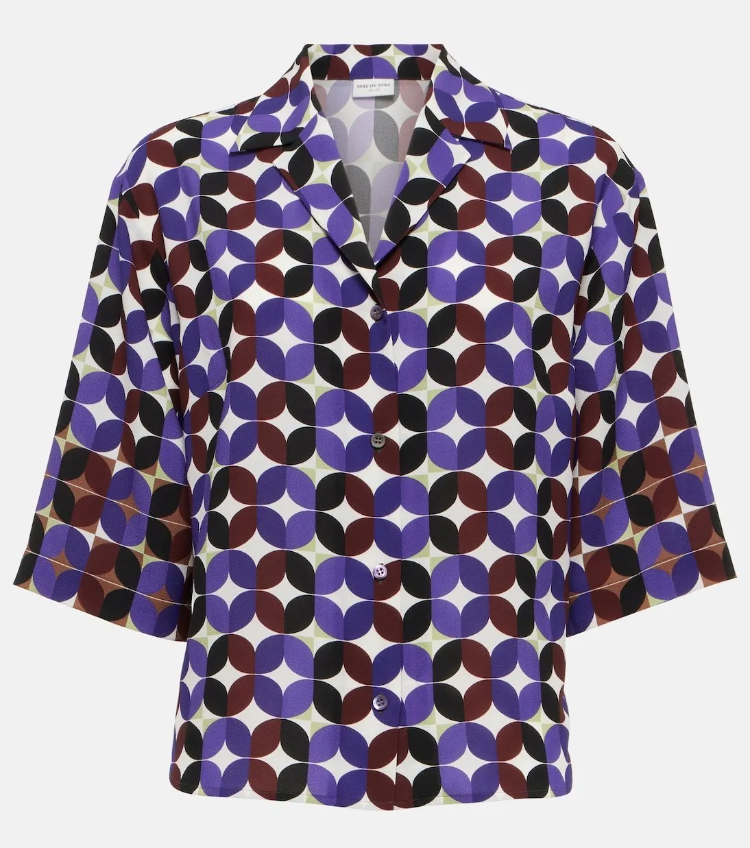 Dries Van Noten  |Dots Blended Fabrics Short Sleeves Party Style Tribal