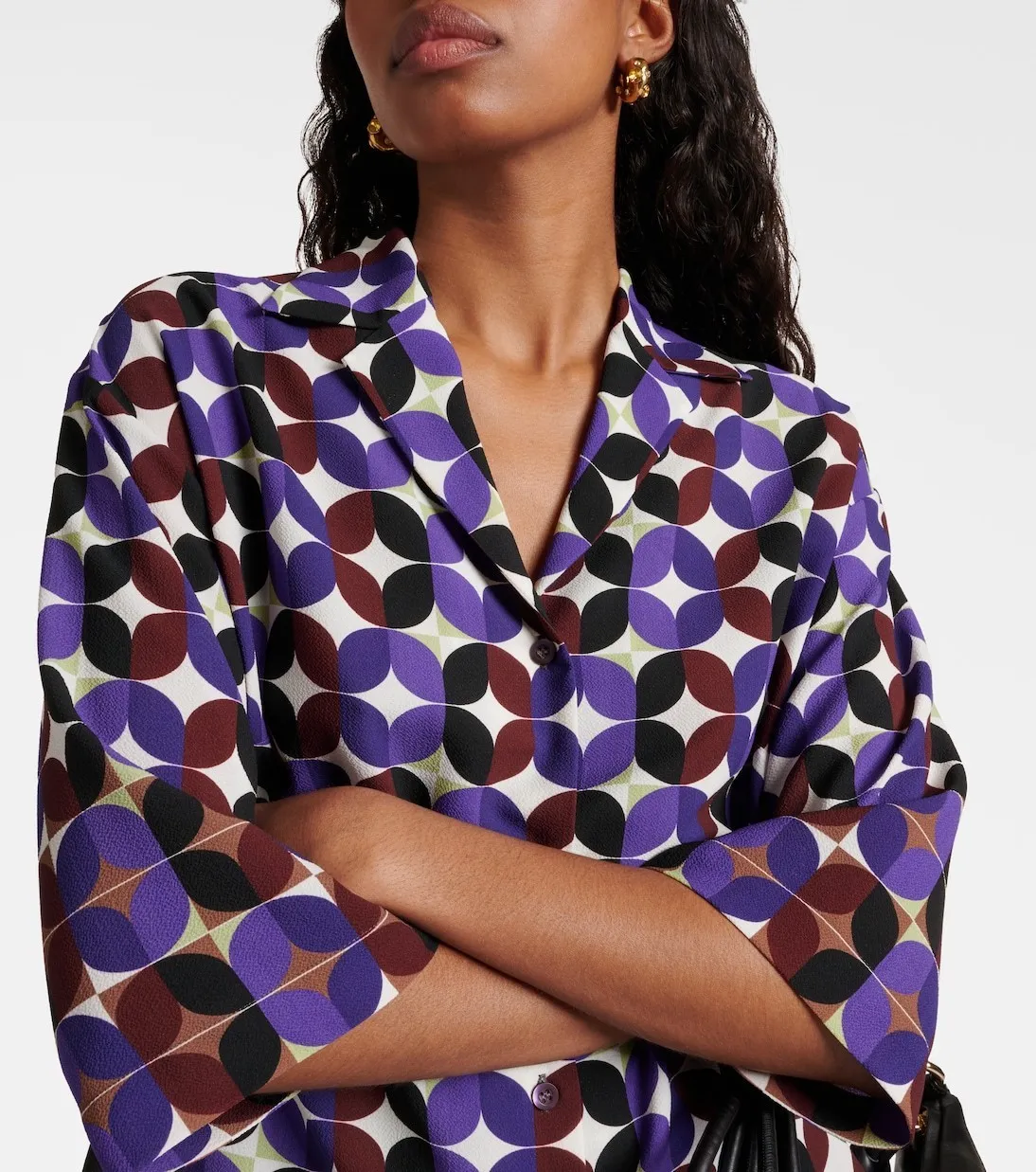 Dries Van Noten  |Dots Blended Fabrics Short Sleeves Party Style Tribal