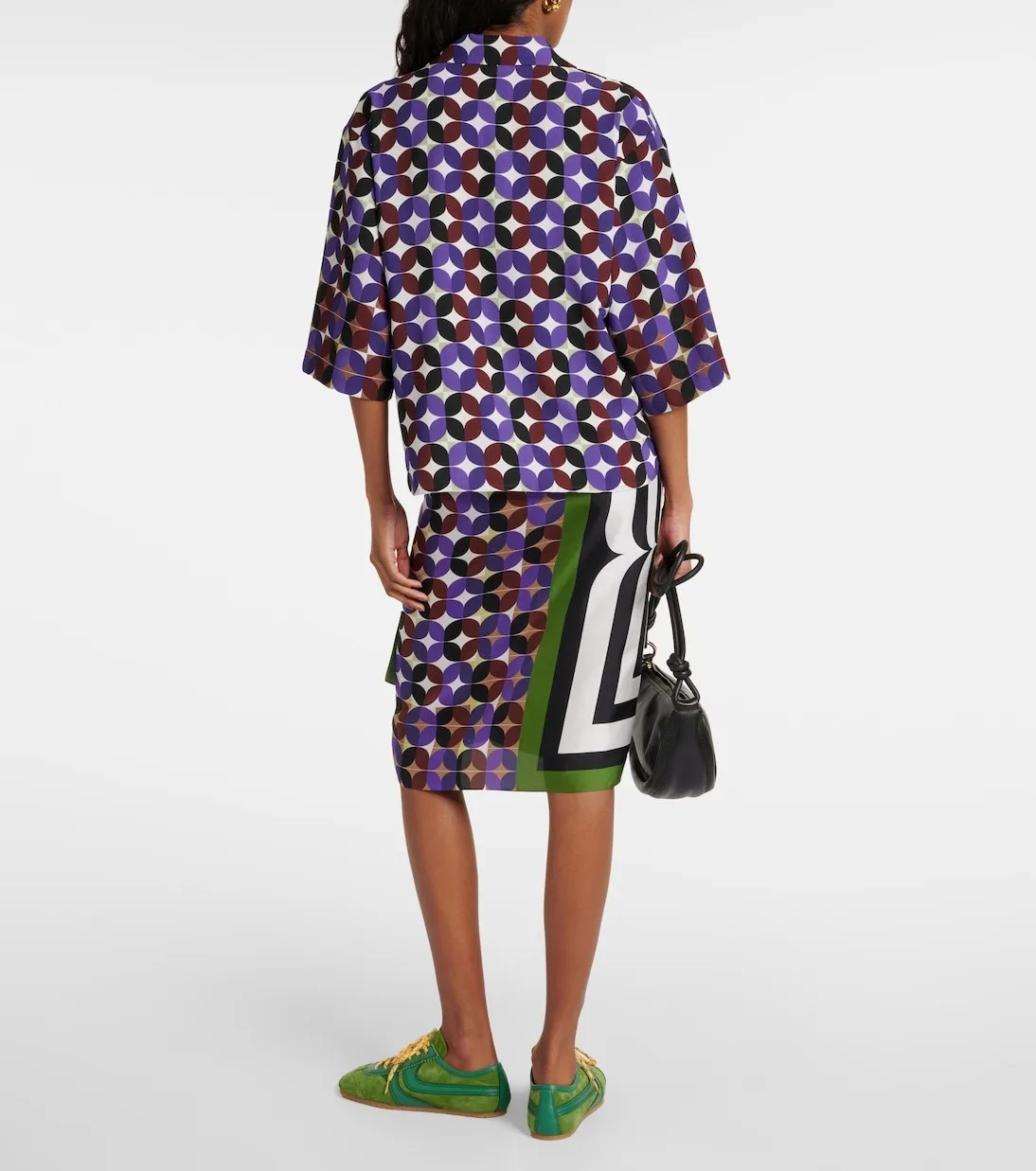 Dries Van Noten  |Dots Blended Fabrics Short Sleeves Party Style Tribal