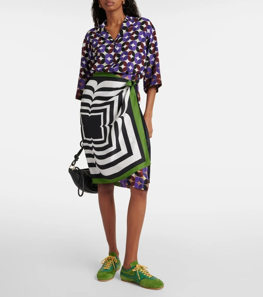 Dries Van Noten  |Dots Blended Fabrics Short Sleeves Party Style Tribal