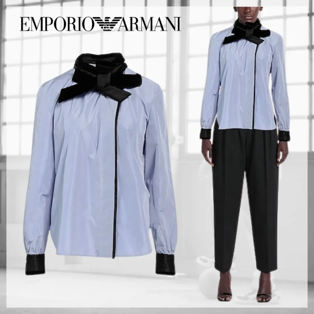 EMPORIO ARMANI  |Unisex Street Style Long Sleeves Plain Logo Shirts & Blouses