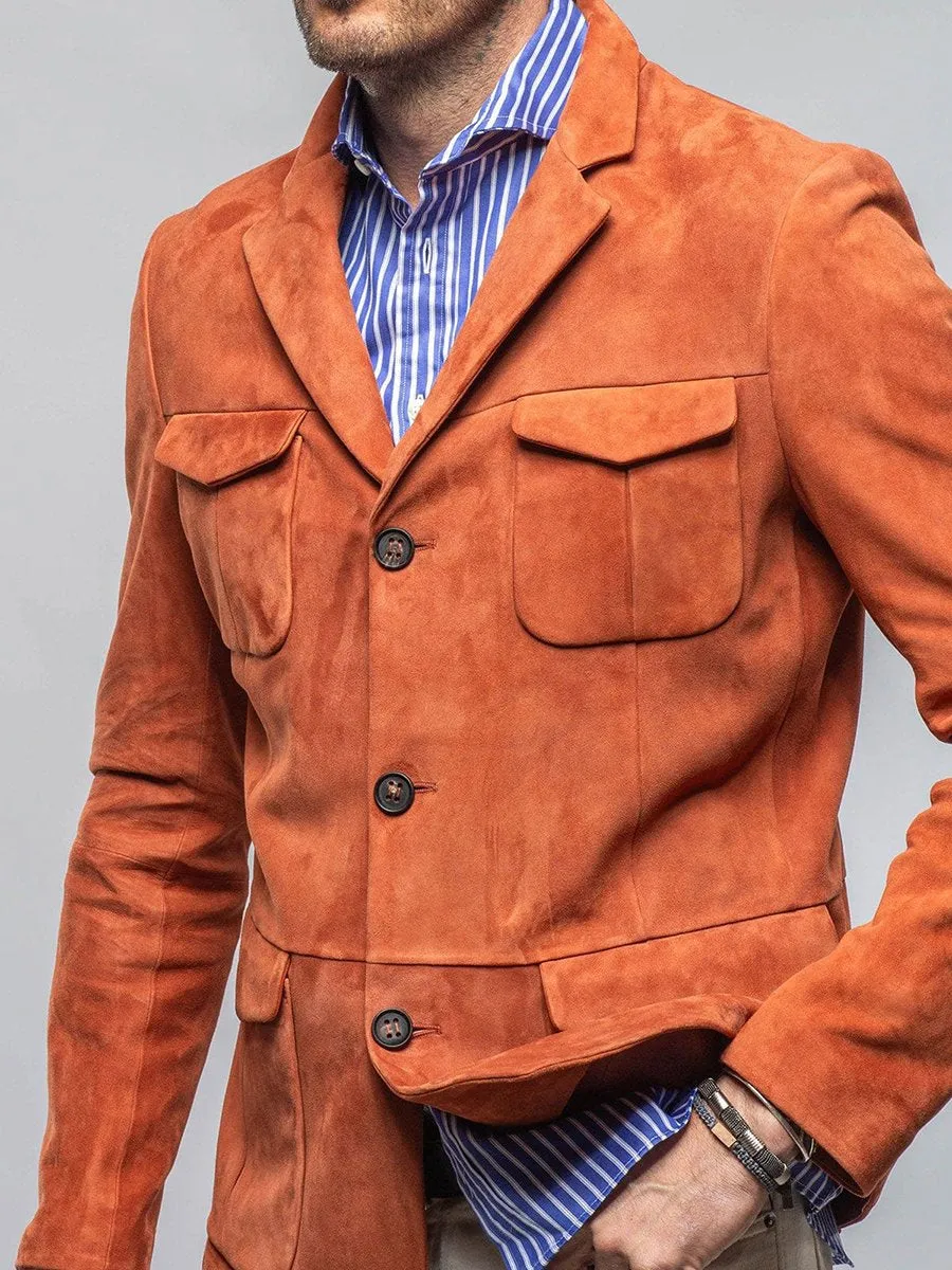 Fashion Multi-Pocket Suede Jacket