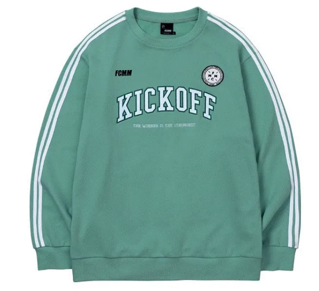 FCMM  |Street Style Long Sleeves Plain Cotton Logo Sweatshirts