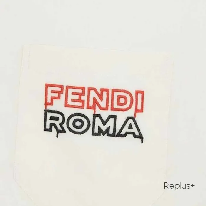 FENDI  |Street Style Collaboration Long Sleeves Cotton Logo