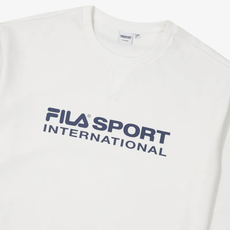 FILA  |Unisex Street Style Long Sleeves Plain Cotton Logo