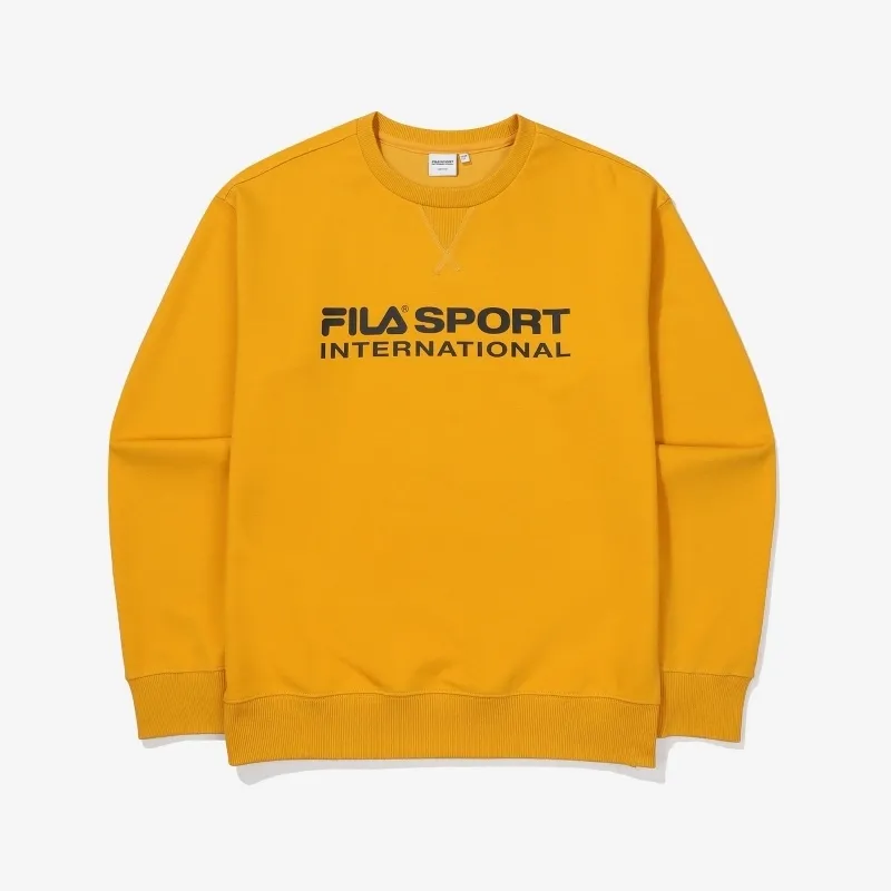 FILA  |Unisex Street Style Long Sleeves Plain Cotton Logo