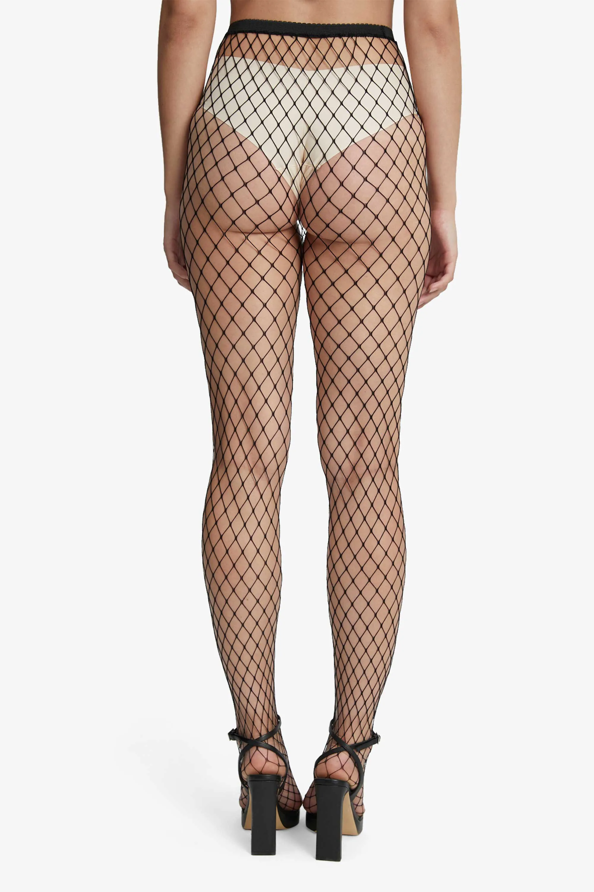 fishnet tights in black