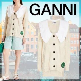 Ganni  |Casual Style Unisex Nylon Street Style Long Sleeves Plain