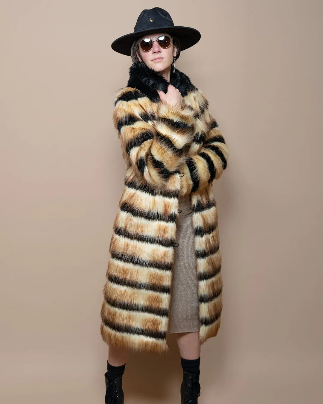 Gazelle Collector Edition Faux Fur Calf Length Coat | Women's