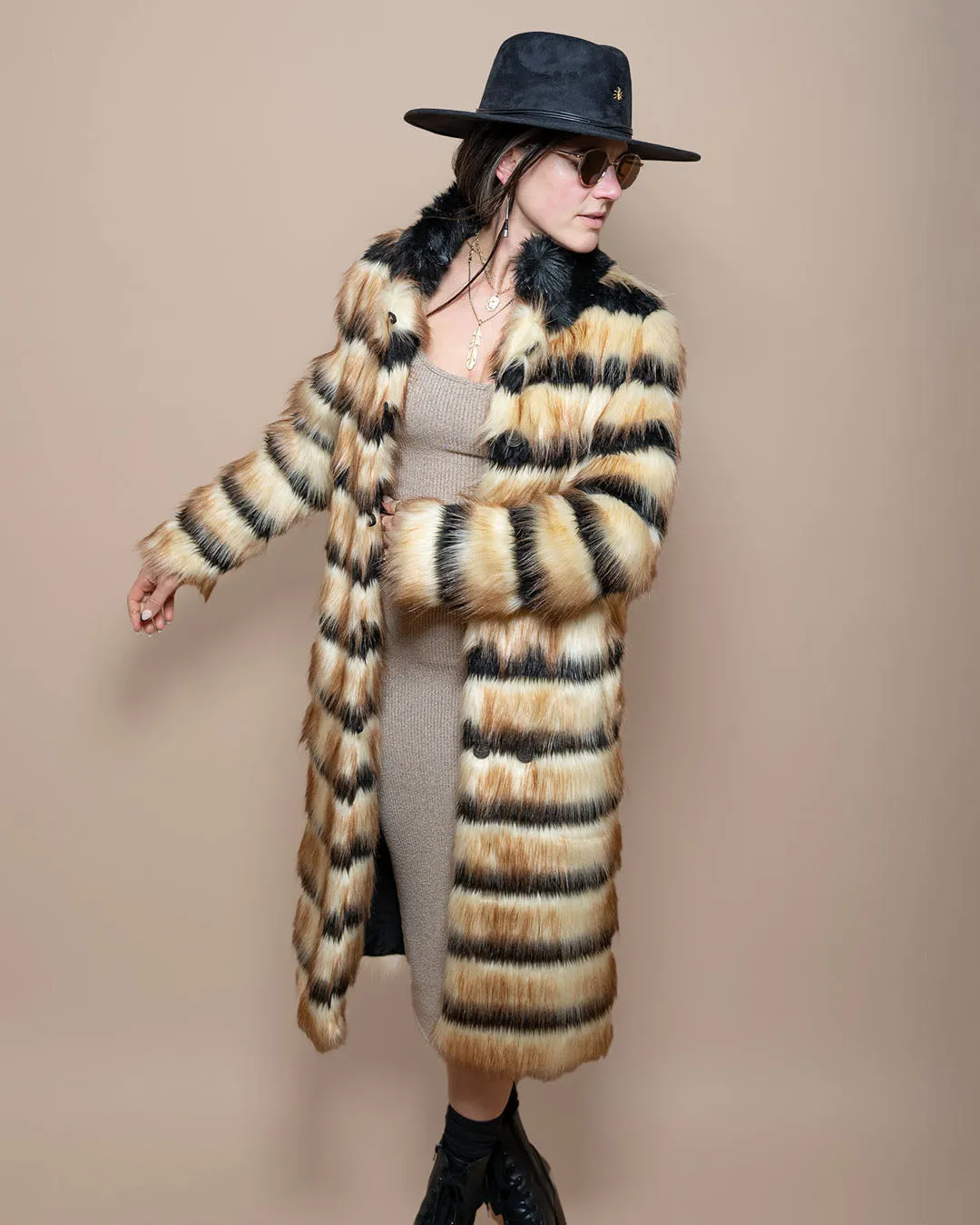 Gazelle Collector Edition Faux Fur Calf Length Coat | Women's