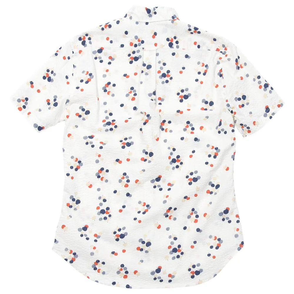 Gitman Vintage SS Cherry Print Seersucker ShirtWhite