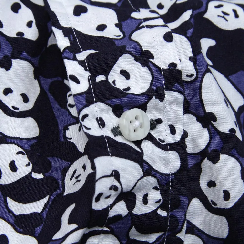 Gitman Vintage SS Panda Print ShirtNavy