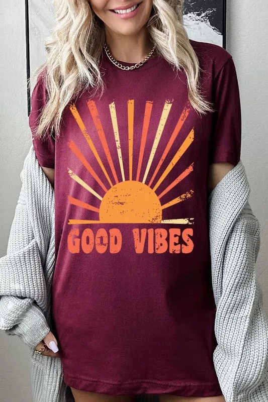 Good Vibes Sunshine Summer Graphic T Shirts