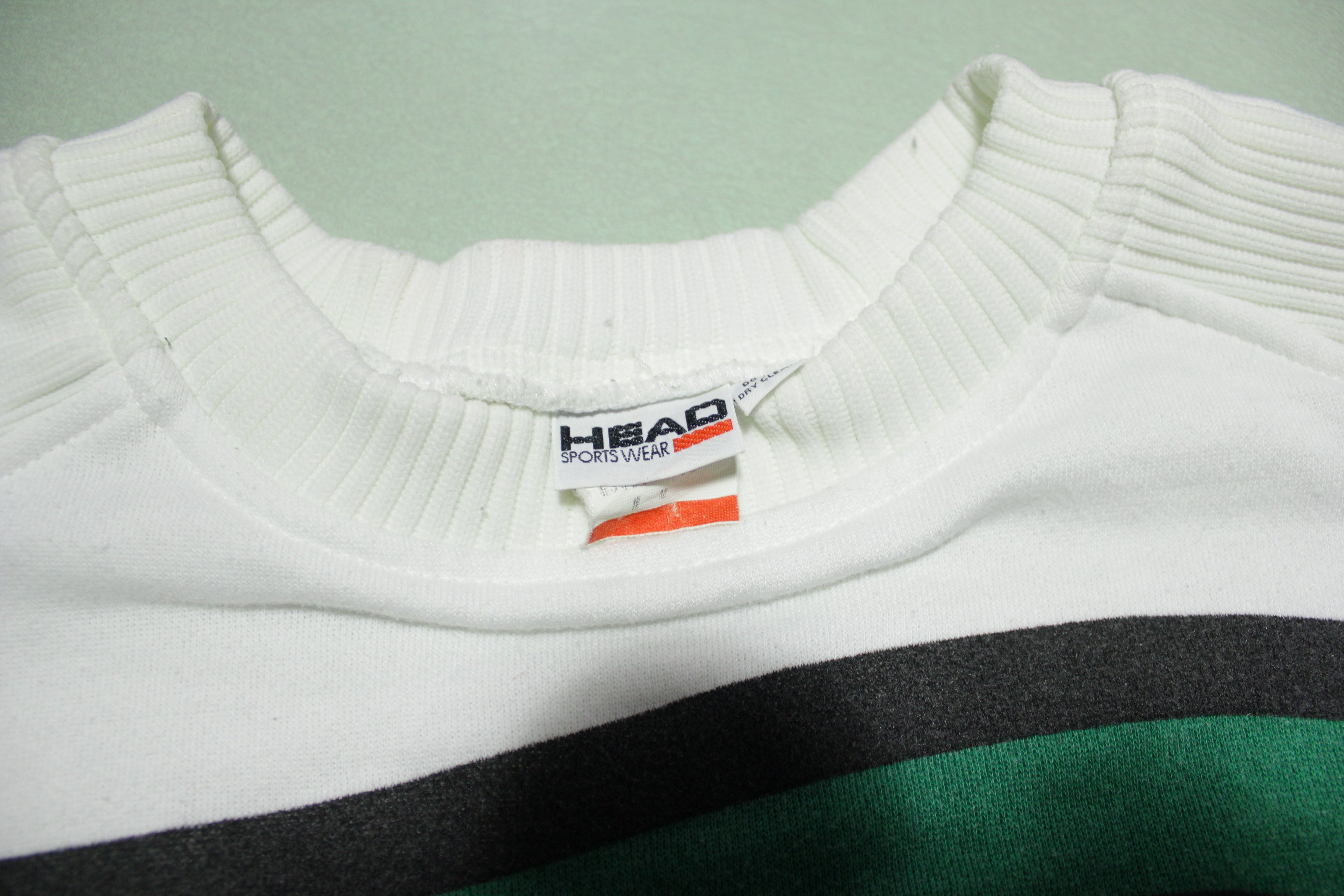 Head Racquet Big Print Vintage 80's Crewneck Tennis Sweatshirt