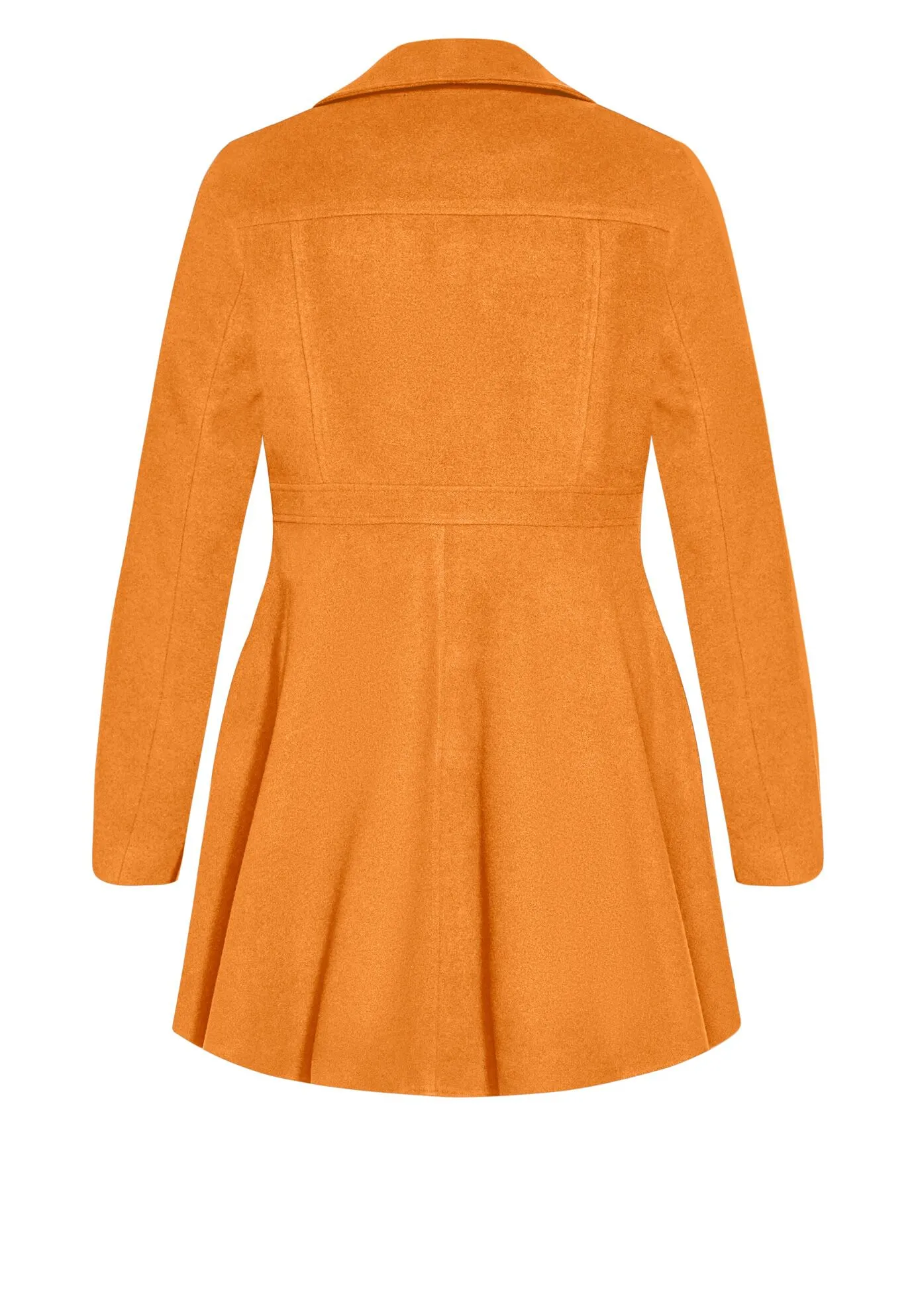 Hi Lo Frill Coat - deep caramel