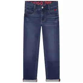 HUGO 5 Pocket Fitted Jeans_Blue G24120-Z25