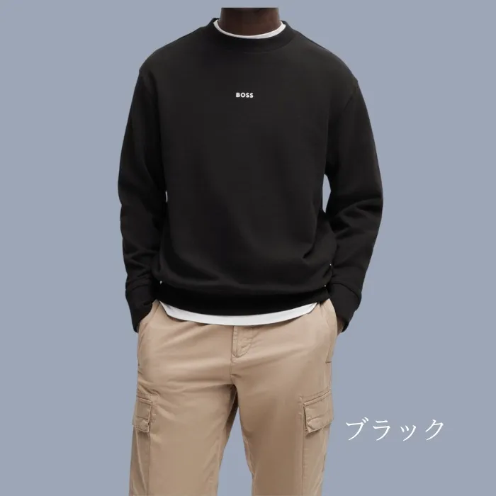 Hugo Boss  |Sweat Street Style Long Sleeves Plain Logo Sweatshirts