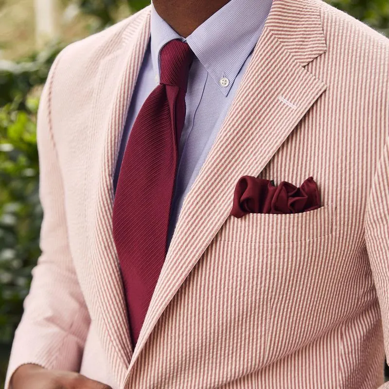 Hurricane Red Seersucker Stretch Sport Coat | Seersucker Suit Separates